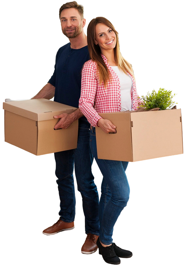 couple moving their stuff