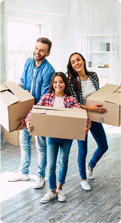 family movng to new home